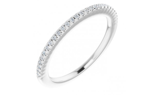 14K White 1/8 CTW Diamond French-Set Anniversary Band - 123123600P