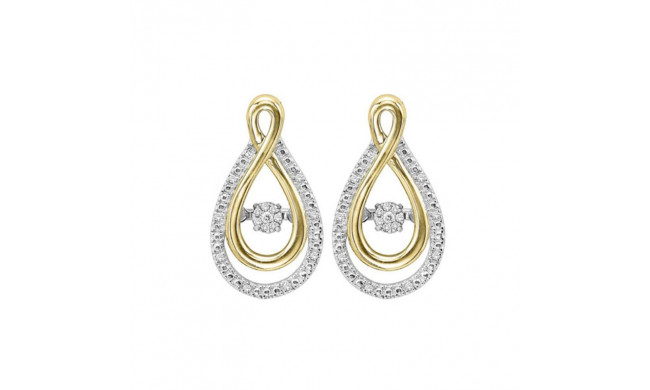 Gems One 10KT Yellow Gold & Diamond Rhythm Of Love Fashion Earrings  - 1/10 ctw - ROL2082-1YSSSC