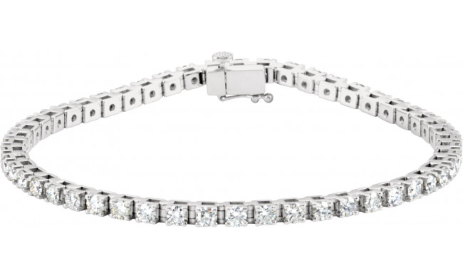 14K White 3 1/2 CTW Diamond Line 7 1/4 Bracelet - 6739660002P