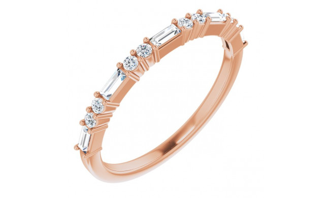 14K Rose 1/4 CTW Diamond Anniversary Band - 123092609P