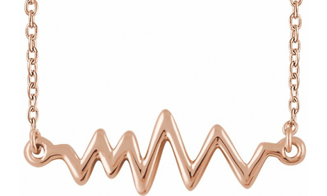14K Rose Heartbeat 16-18 Necklace - 65213360002P