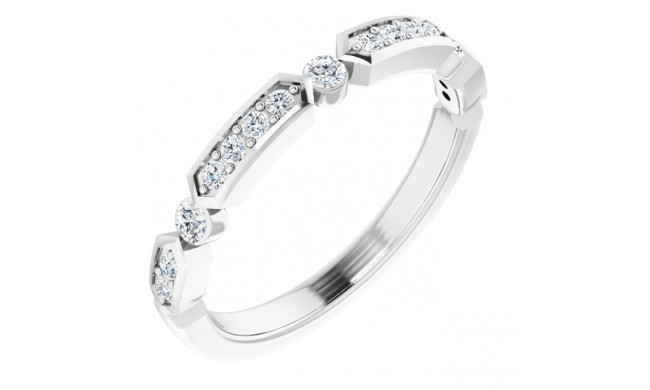 14K White 1/5 CTW Diamond Anniversary Band - 652290601P