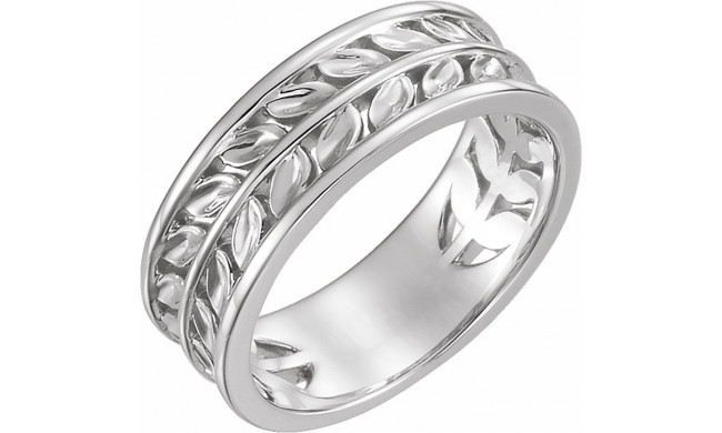 14K White Leaf Ring - 51639101P