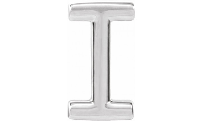 14K White Single Initial I Earring - 86800149P