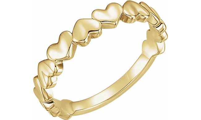 14K Yellow Heart Ring - 51575102P