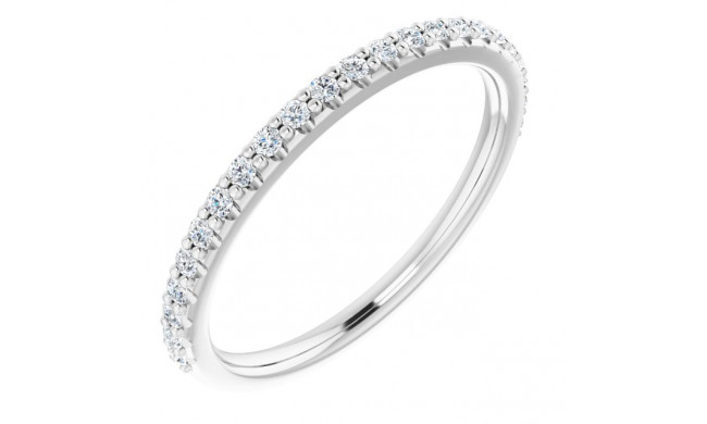 14K White 1/4 CTW Diamond Band for 7x7 mm Cushion Ring - 12214560000P
