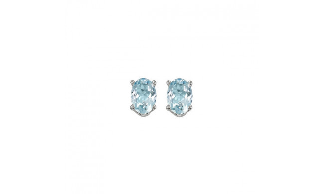 Gems One 14Kt White Gold Aquamarine (7/8 Ctw) Earring - EAO54-4W