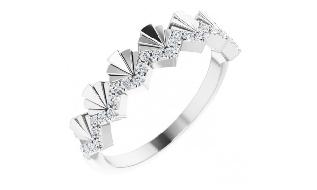 14K White 1/6 CTW Diamond Vintage-Inspired Anniversary Band - 123851600P