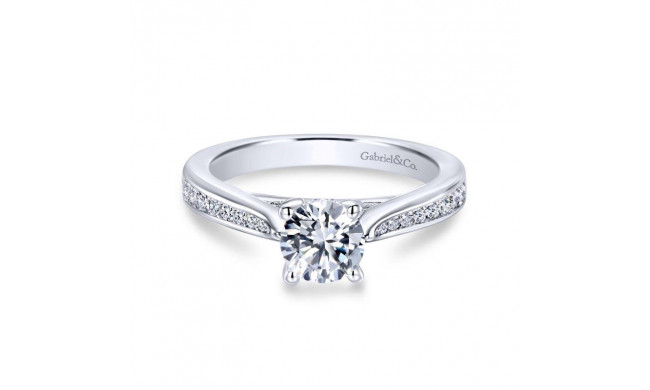 Gabriel & Co. 14k White Gold Contemporary Straight Engagement Ring - ER12318R3W44JJ