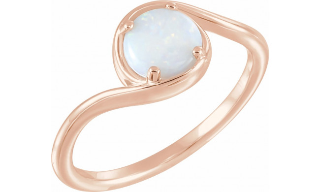 14K Rose Opal Bypass Ring - 71980602P