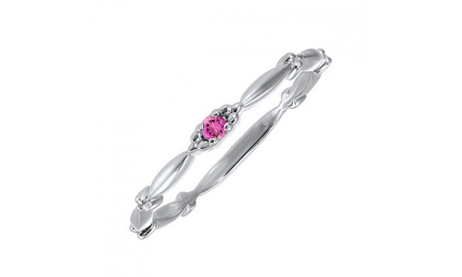 Gems One 10Kt White Gold Pink Tourmaline (1/20 Ctw) Ring - RG72936-1WNPT