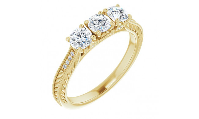 14K Yellow 4.1 mm Round 7/8 CTW Diamond Anniversary Band - 1233426005P