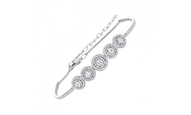 Gems One 14Kt White Gold Diamond (1Ctw) Bangle - BG10014-4WC