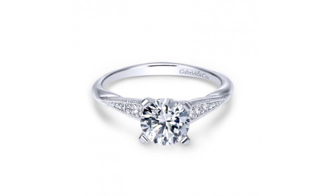 Gabriel & Co. 14k White Gold Contemporary Straight Engagement Ring - ER11750R4W44JJ