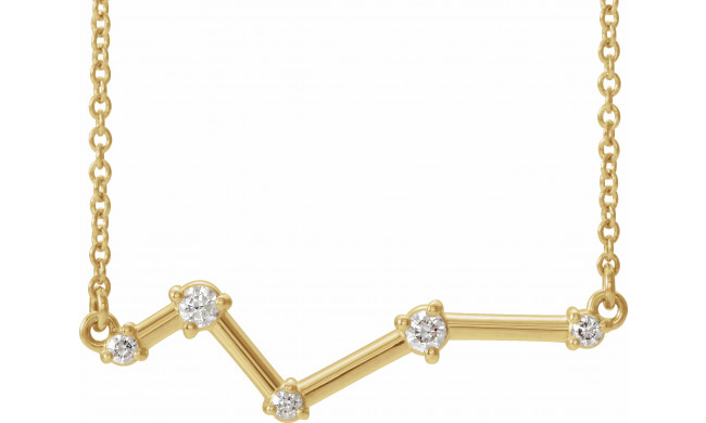 14K Yellow 1/10 CTW Diamond Constellation 18 Necklace - 86902616P