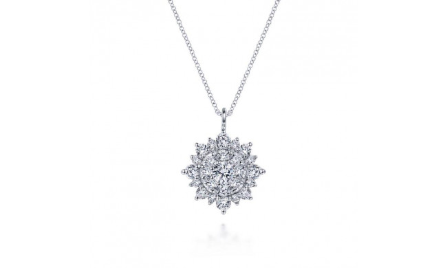 Gabriel & Co. 14k White Gold Lusso Diamond Necklace - NK6037W45JJ