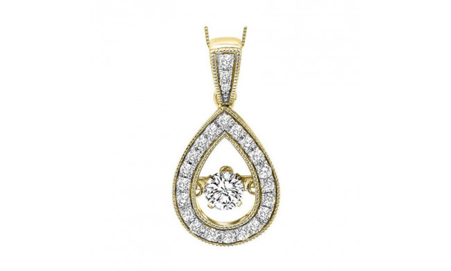 Gems One 14KT Yellow Gold & Diamond Rhythm Of Love Neckwear Pendant  - 1/3 ctw - ROL1085-4YC