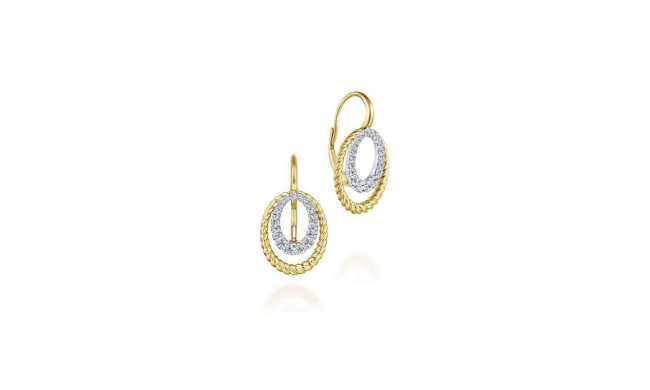 Gabriel & Co. 14k Two Tone Hampton Diamond Drop Earrings - EG13432M45JJ