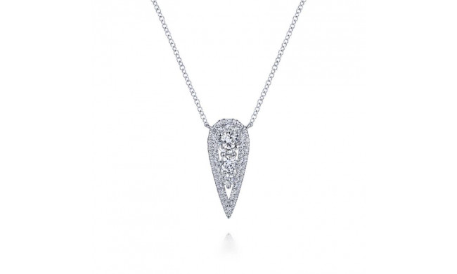 Gabriel & Co. 14k White Gold Lusso Diamond Necklace - NK6013W45JJ