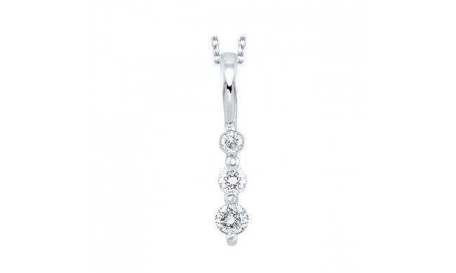 Gems One Silver Diamond (1/4Ctw) Pendant - PD10306-SSF