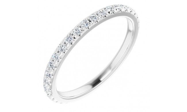 14K White 3/8 CTW Diamond French-Set Anniversary Band - 123570600P