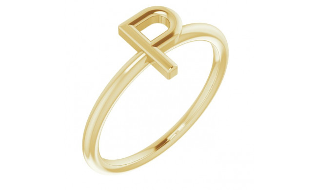 14K Yellow Initial P Ring - 51895192P