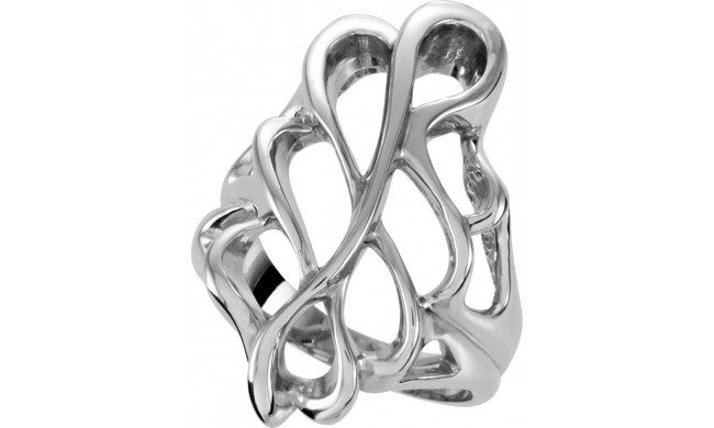 14K White Freeform Ring - 550637114P