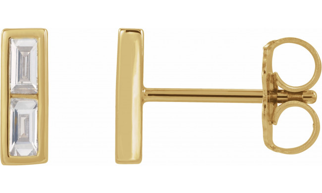 14K Yellow 1/4 CTW Diamond Bar Earrings - 86756606P