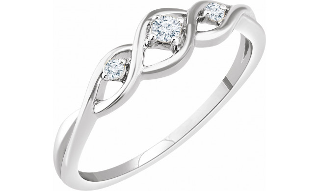 14K White .08 CTW Diamond Freeform Ring - 65236160002P