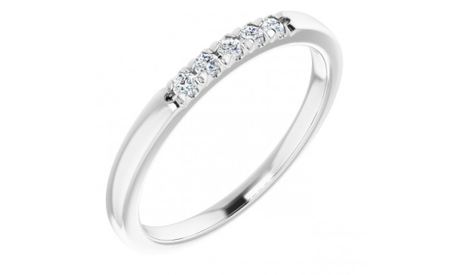 14K White 1/10 CTW Diamond French-Set Anniversary Band - 1238826004P