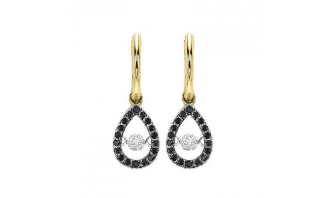 Gems One 14KT Yellow Gold & Diamond Rhythm Of Love Fashion Earrings  - 1/5 ctw - ROL1024-4YCBLK