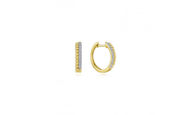 Gabriel & Co. 14k Yellow Gold Bujukan Diamond Huggie Earrings - EG13584Y45JJ