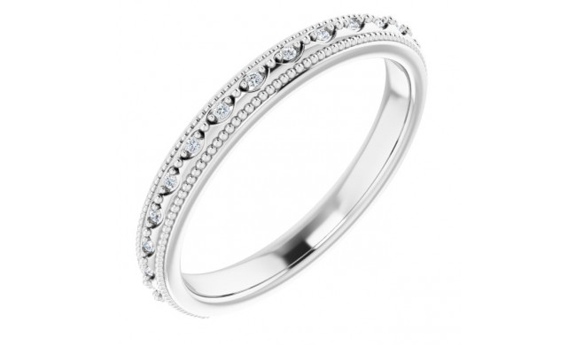 14K White .05 CTW Diamond Matching Band - 123162600P