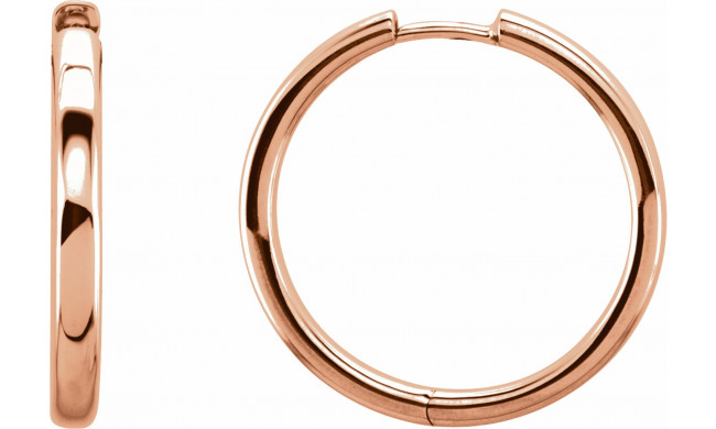 14K Rose 38.7 mm Hinged Hoop Earrings - 2207110014P