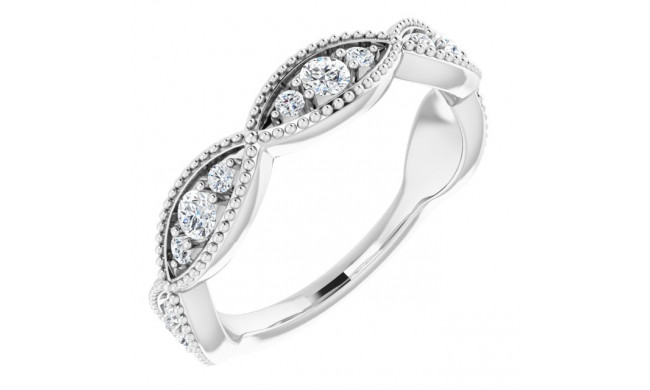 14K White 1/2 CTW Diamond Anniversary Band - 123441600P