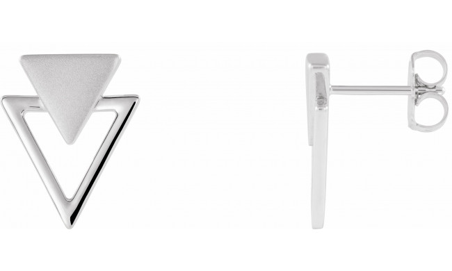 14K White Geometric Earrings - 86914600P