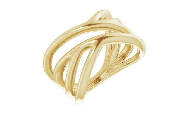 14K Yellow Negative Space Ring - 51708102P