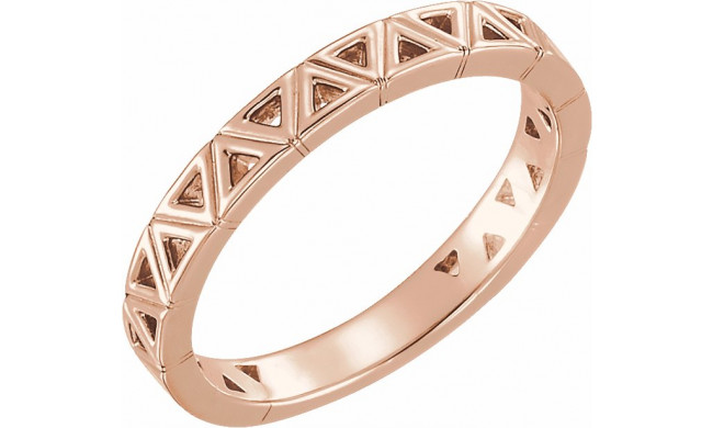 14K Rose Stackable Geometric Ring - 51711103P