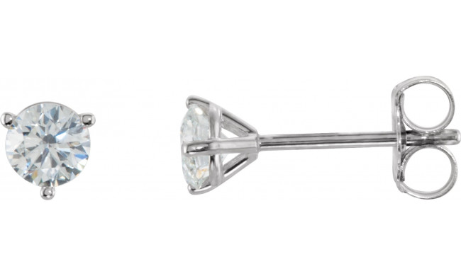 14K White 1/2 CTW Diamond Stud Earrings - 6623360090P