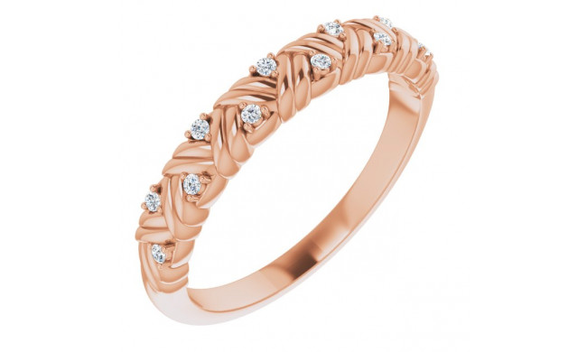 14K Rose .06 CTW Diamond Woven Anniversary Band - 123612602P