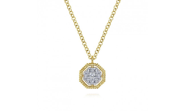 Gabriel & Co. 14k Yellow Gold Contemporary Diamond Necklace - NK5946Y45JJ