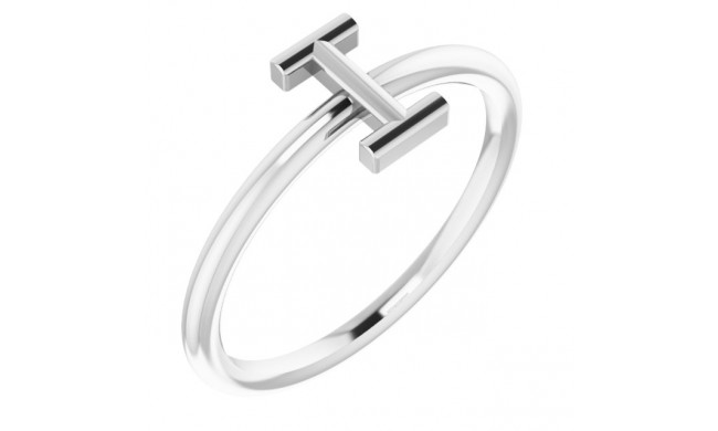 14K White Initial I Ring - 51895149P