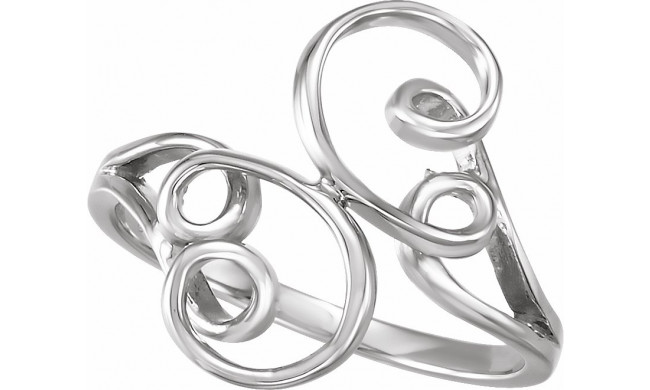 14K White Freeform Ring - 51526253P