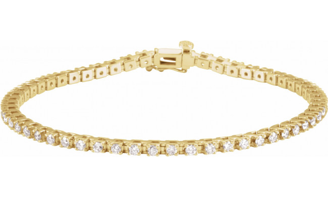 14K Yellow 2 1/4 CTW Diamond Line 7 1/4 Line Bracelet - 6739760002P