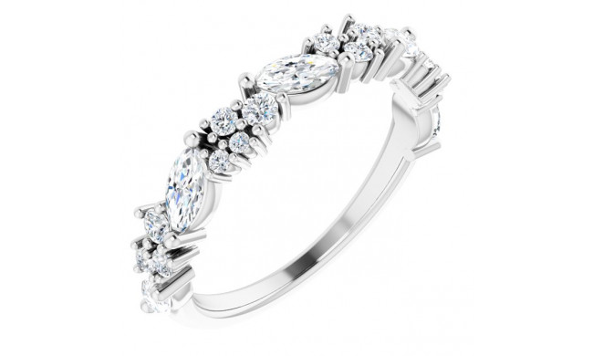 14K White 7/8 CTW Diamond Anniversary Band - 123916600P