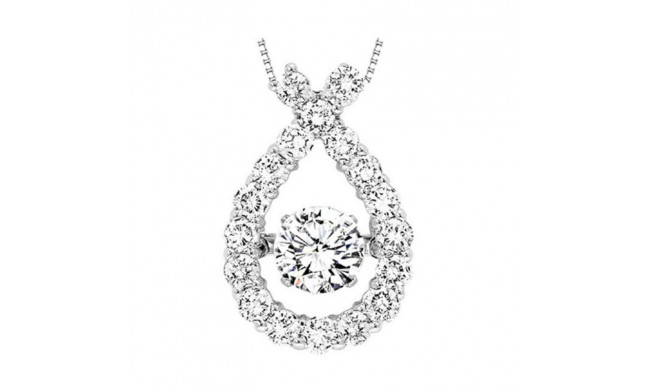 Gems One 14KT White Gold & Diamond Rhythm Of Love Neckwear Pendant   - 2 ctw - ROL1142-4WC