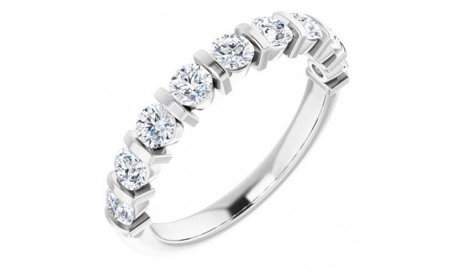 14K White 3/4 CTW Diamond Anniversary Band - 1236006029P