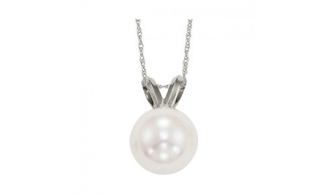 Gems One 14Kt White Gold Pearl (1/2 Ctw) Pendant - PP7.5AAA-4W