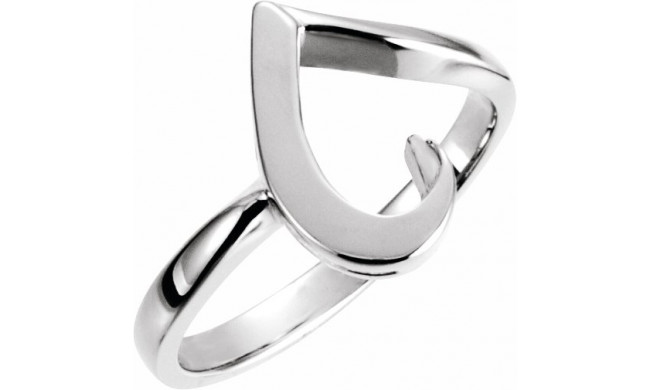 14K White Freeform Ring - 558267956P