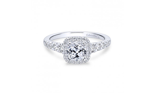 Gabriel & Co. 14k White Gold Entwined Halo Engagement Ring - ER12658C4W44JJ